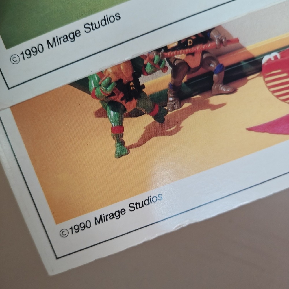 Set of 2 Vintage 1990 TMNT Ninja Turtles Cross-Stitch Turtle Power Cowabunga F3 - Picture 4 of 10